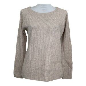 BB Dakota Tan Knit Slit Sleeve Sweater S – Fall Neutral